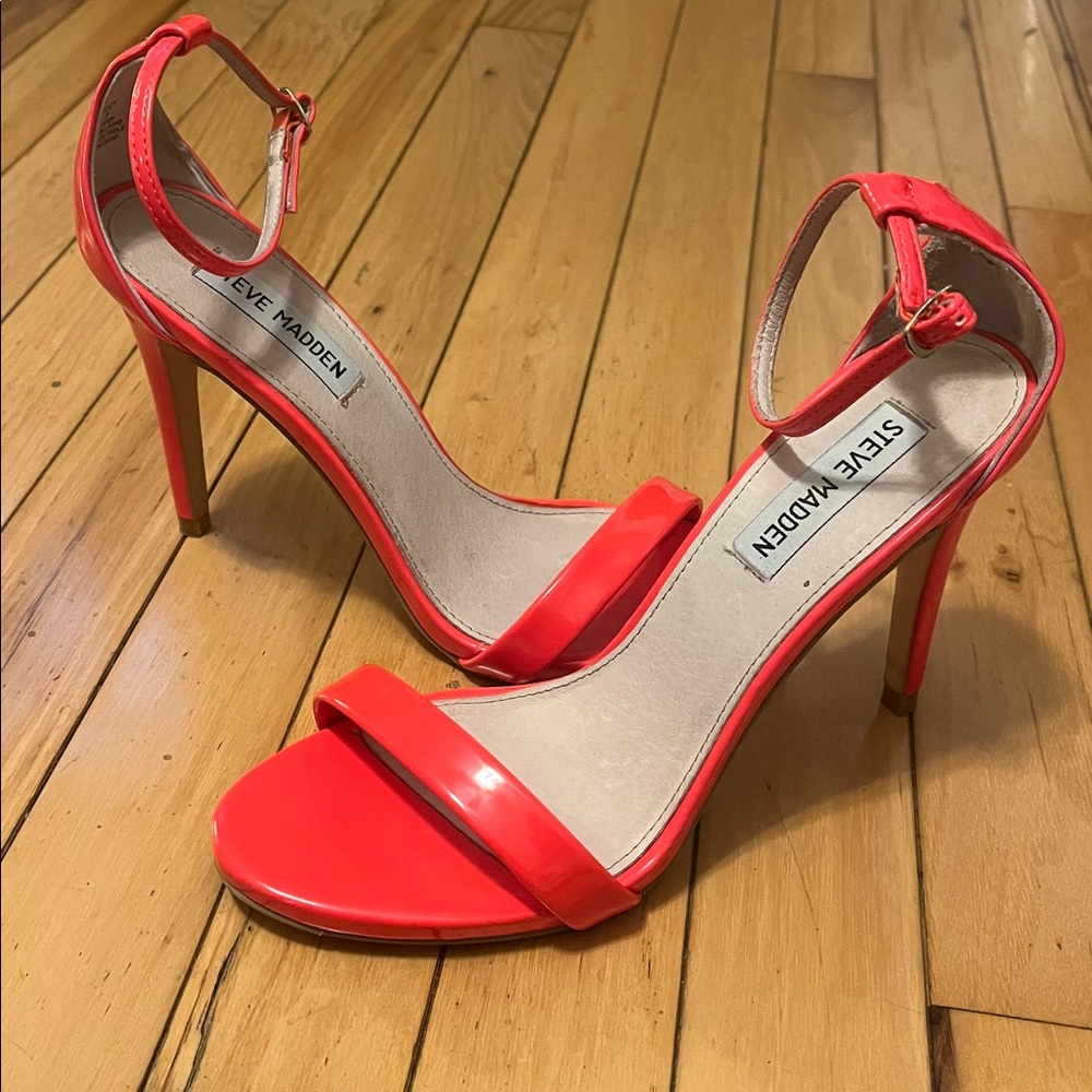 Steve Madden Stecy Neon pink Heeled Sandals